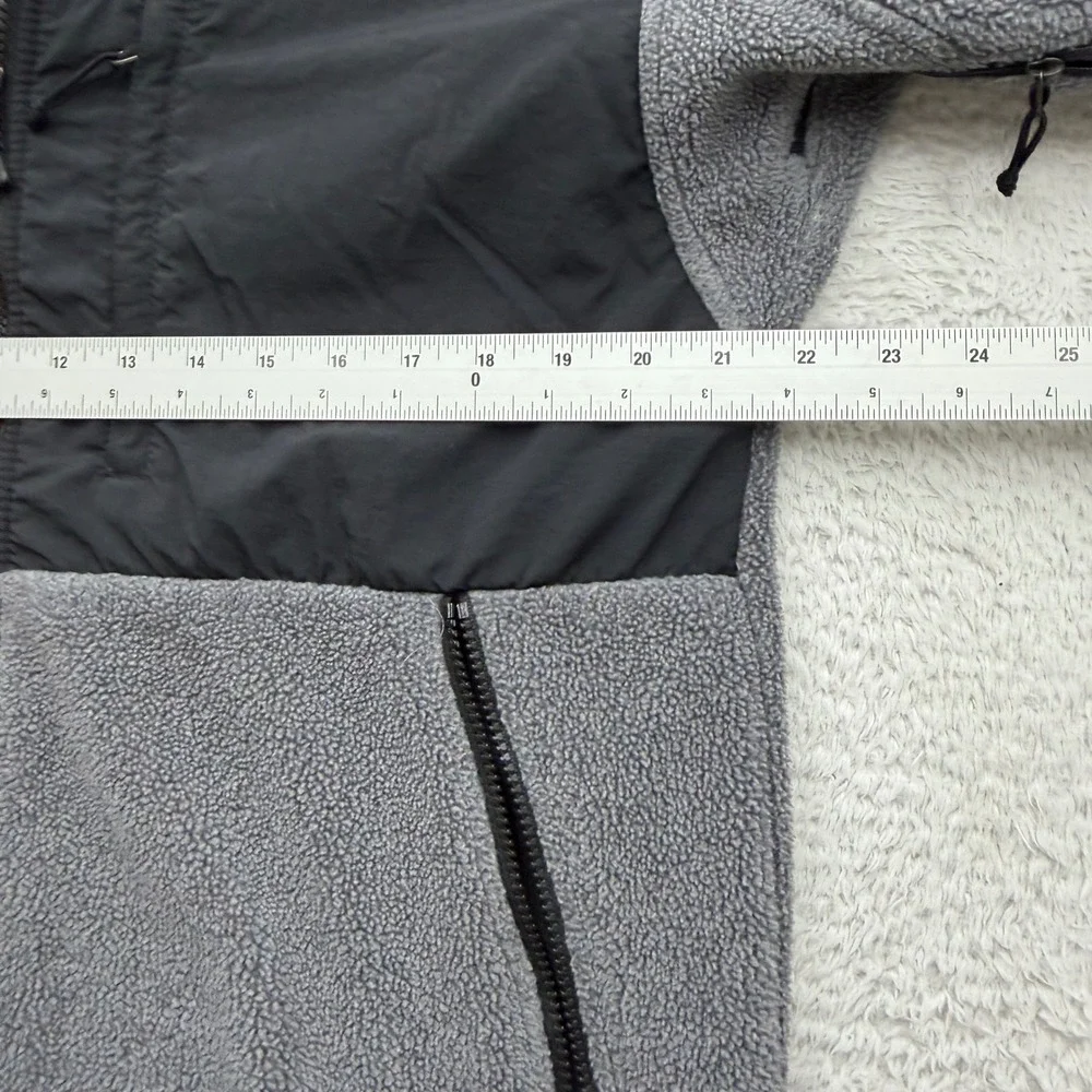 The North Face Denali Polartec Fleece Jacket Mens Medium Grey Black Colorblock